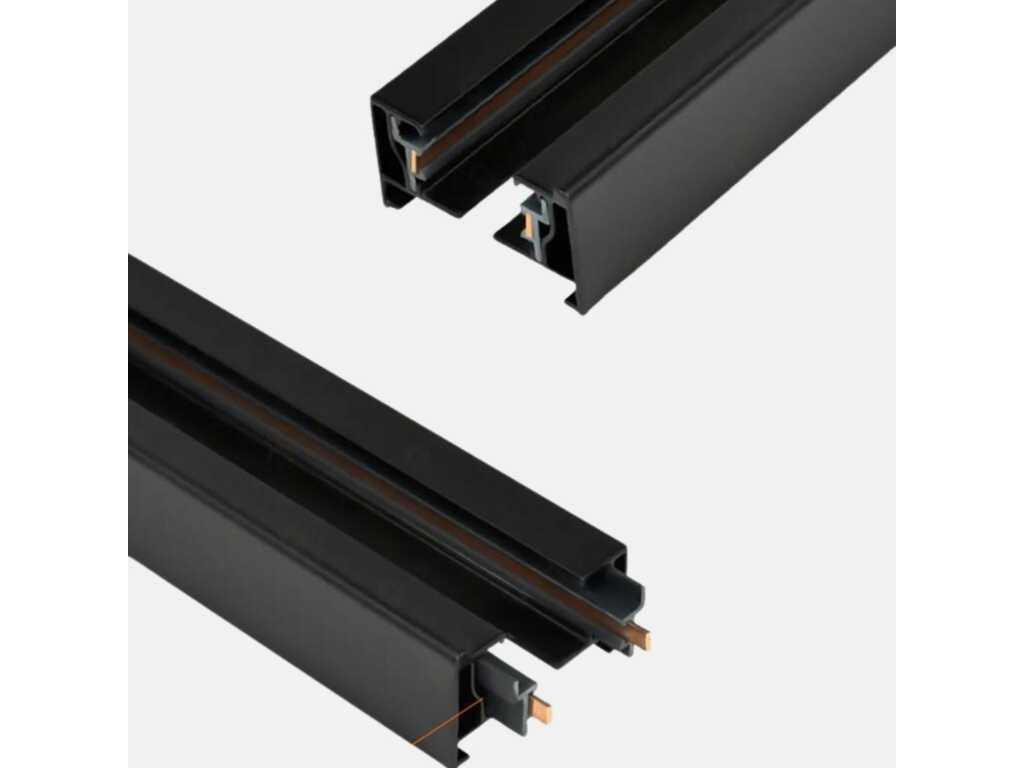 10 x Monofase rail - 1 meter (zwart)