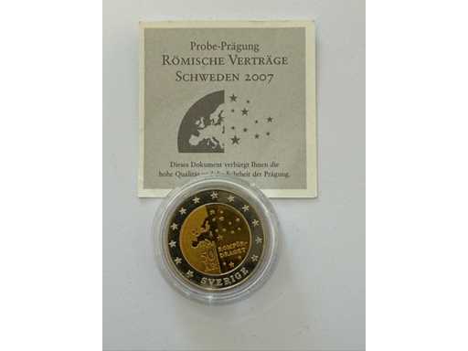 2 Euro-Pattern Muntverdragen van Rome 2007 Denemarken