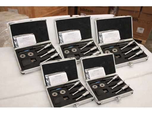 FREUTEK SDM0064 5x Set of 3x 3-Point Inside Micrometers 6-12 x 0.001 mm