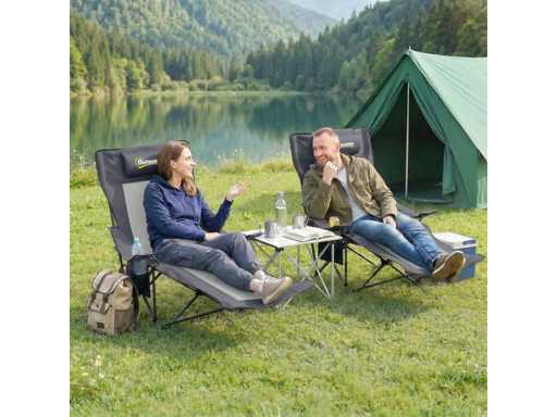 Set van 2 opvouwbare campingstoelen Visstoel met verstelbare rugleuning