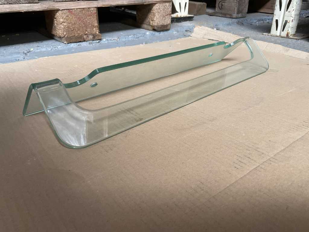 51x10 cm Ripiano in vetro curvato (36x)