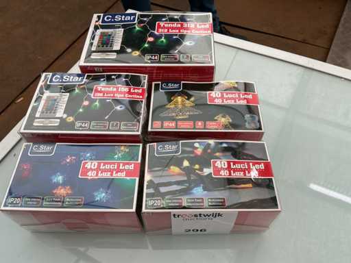 C.Star. Verschiedene LED-Weihnachtsbeleuchtungen. (5-fach)