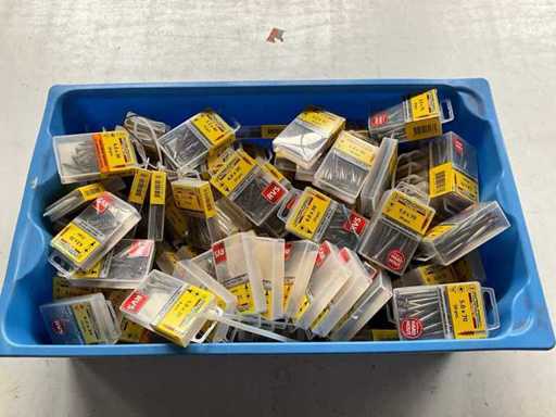 Rotadrill Verschiedene Schrauben aus Edelstahl, verzinkt und Messing in Blase (100x)