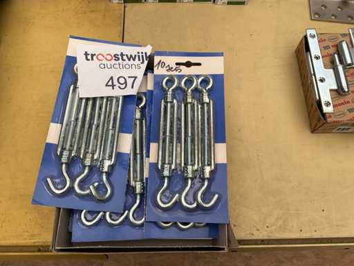 10 sets of 3 turnbuckles