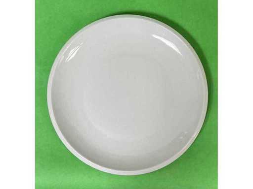 48x white flat and 48x white deep maxi plates