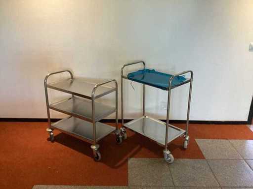 Manutan en Kongamek Serveerwagen (2x)