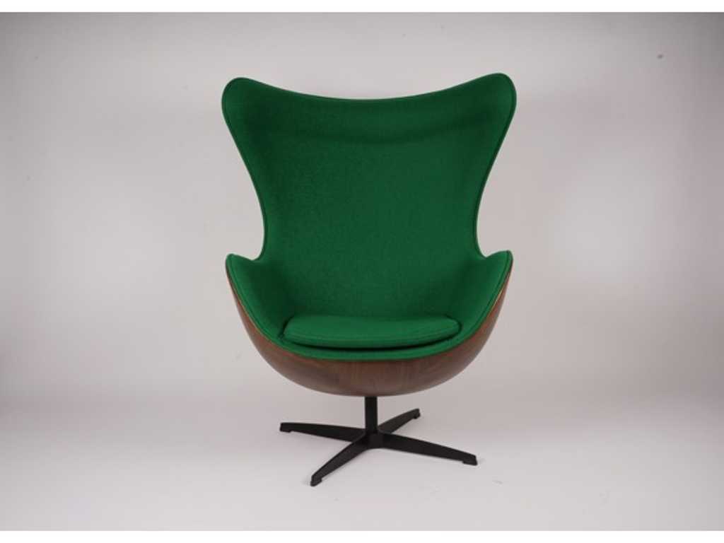 opleggen slachtoffer hack 1x Egg chair groen fineer