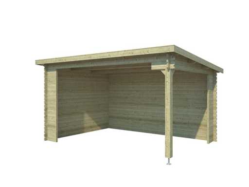 Outdoor enclosure spruce wood "Ragnar" - 465x349x250 cm