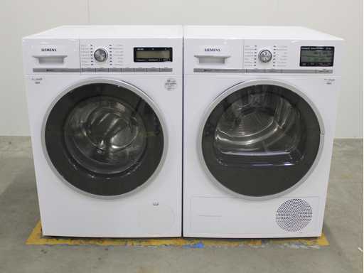 Siemens iQ800 iSensoric Waschmaschine & Siemens iQ800 iSensoric selbstreinigender Kondensator-Trockner