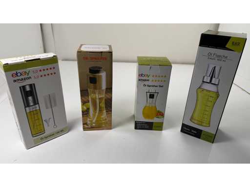 Spryskiwacz/wylewka oleju wykonana ze stali nierdzewnej i szkła