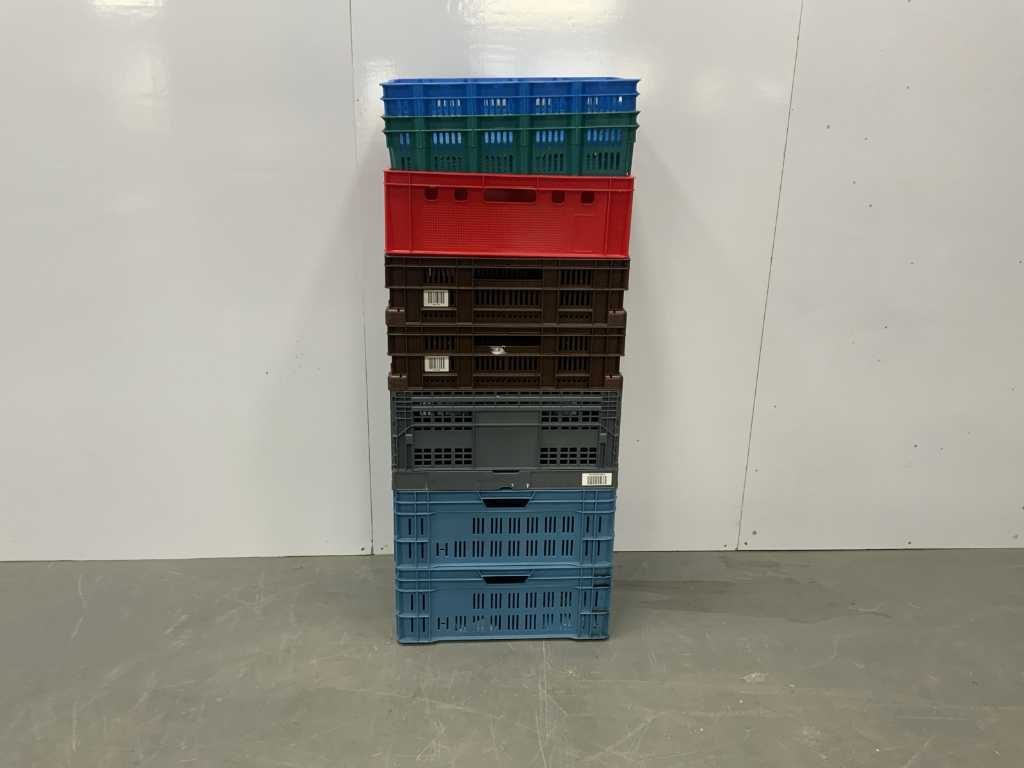 Various stacking crates