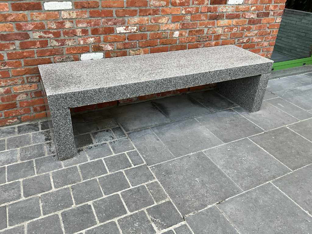 Natural stone garden bench (2x)