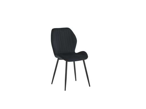 Colenis - Sunny Dining Chair - Set of 4 - Black - Velvet - Industrial