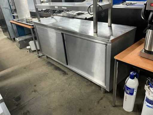RVS werktafel met onderkast