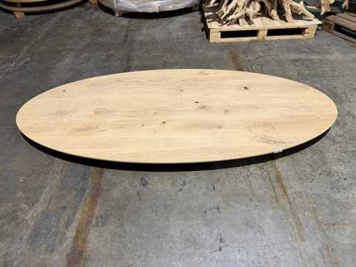 Blat oval din stejar 240 cm.