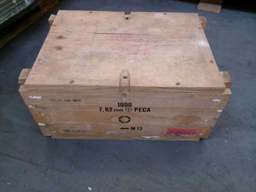 Ital. Caisse en bois, occasion, env. 47x32x23 cm (GH) (12x)