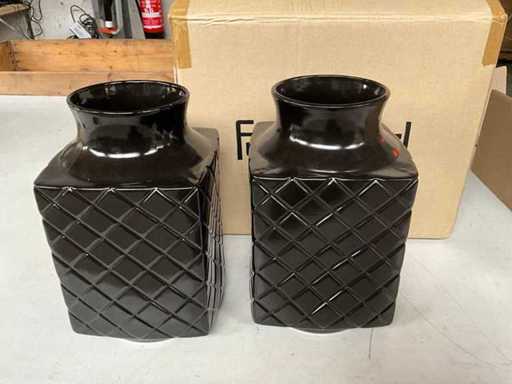 Fair Trade vaas keramiek +/- 17x17x30 cm (45x)