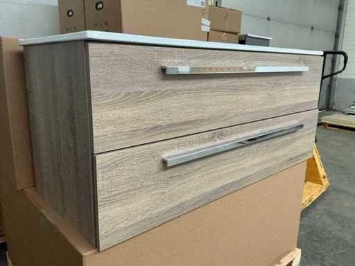 Sanox Grey Oak Bathroom Furniture 120cm