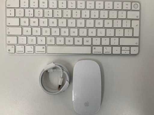 Apple - Magic QWERTY Keyboard z Touch ID i Magic Mouse