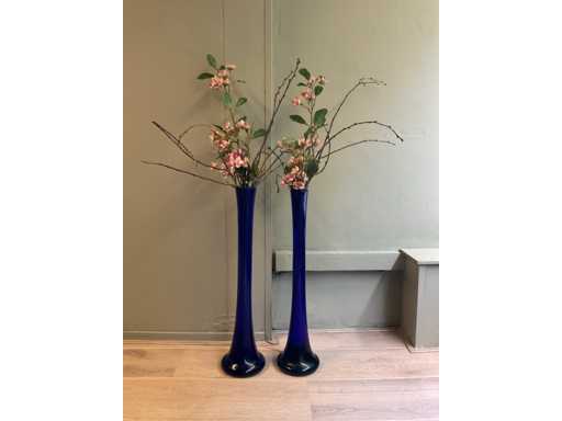 Vaas met kunstbloem (2x)