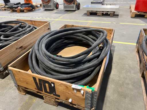 Juego de cables de alimentación para bloqueo de alimentación resistente acoplado ITT 660A IP67 (5 pines, codificado por colores)