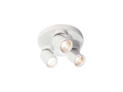 GU10 Opbouwspot rond Armatuur triple draaibaar(4x)