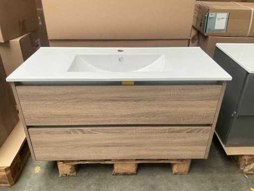 Kame City Bathroom Furniture Grey Oak 120cm