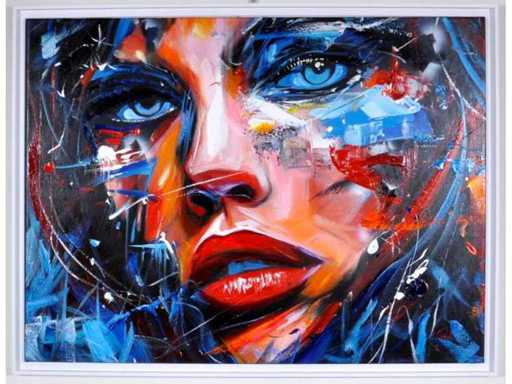 Loîc Tuhal - Visage - Olie op doek - 90x120 cm