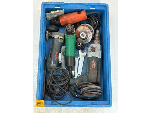 Fein Multimaster, Bosch plaatmetaalknippers, haakse slijper en boormachine