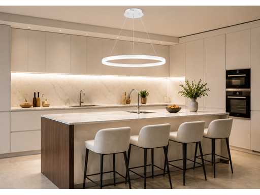 LED Ring Pendant Light 35W – 3CCT Dimmable - White – IP20 – HARVEY-35 3CCT