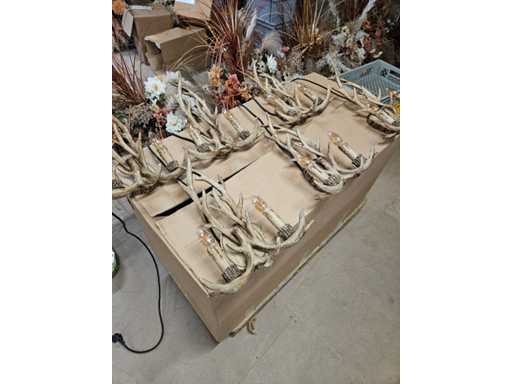 6x deer antler wall lamps
