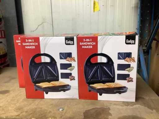 Machine à sandwichs 3-en-1 Gadgy (4x)