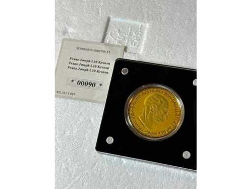 Franz Joseph I 10 kronen 1/200oz 999 fijn goud