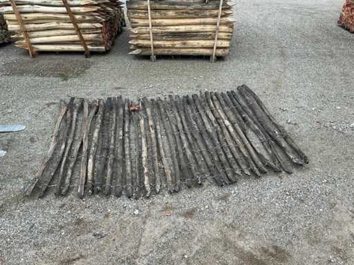 Split acacia fence 5m x 1,80m Wooden garden fence roll (15x)