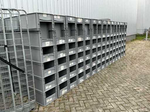 Partij stapelbakken 39x59xH32cm (315x)