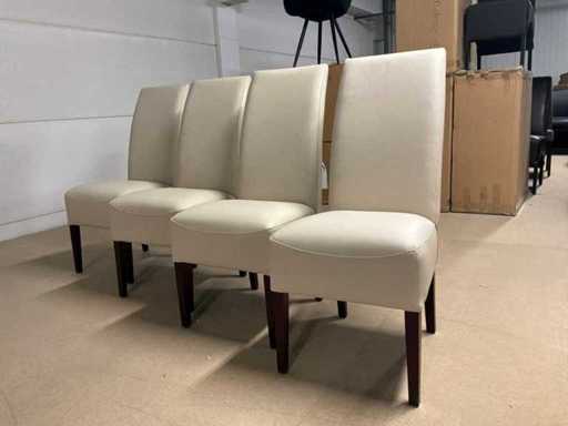 Chaise de salle à manger en cuir Lisa (4x)