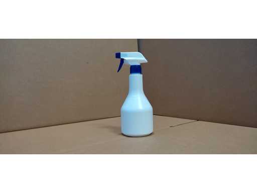 Bottiglia di trigger 500ml HDPE bianco inclusa la testa dello spruzzo (100x)