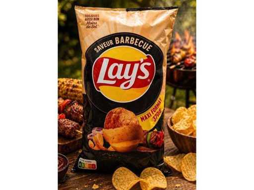 Paquete de 45 paquetes de patatas fritas con sabor a barbacoa – Tamaño máximo 370 g – Fecha de caducidad: abril de 2026