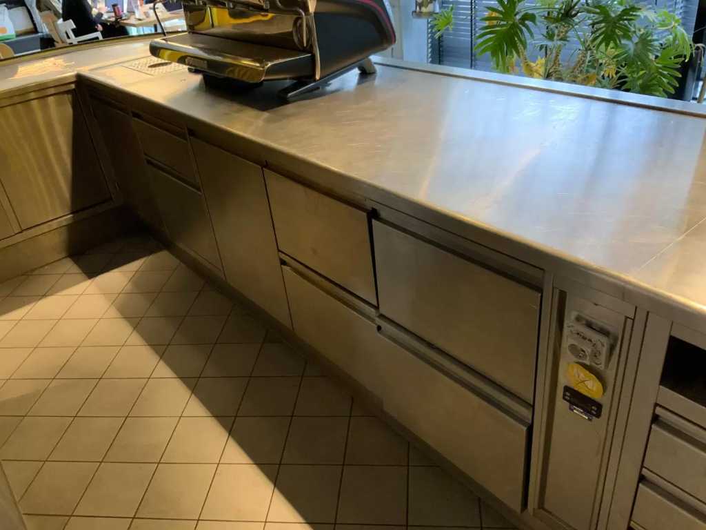 Gazi - Stainless steel furniture with refrigerated workbench