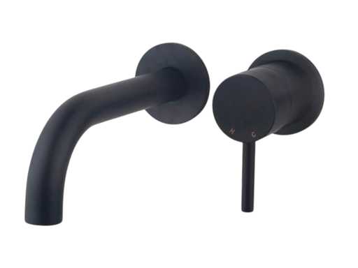 Caral Eenhendel Wastafel afbouwdeel mat zwart