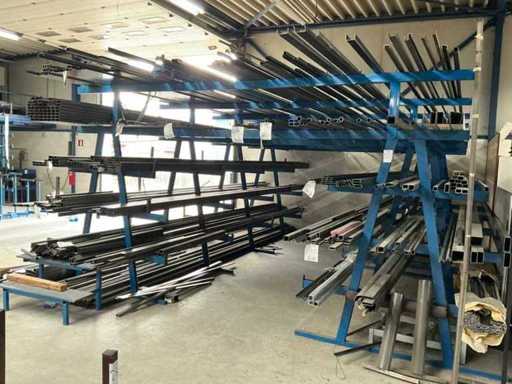 Charge Stahlmaterial mit Gestell