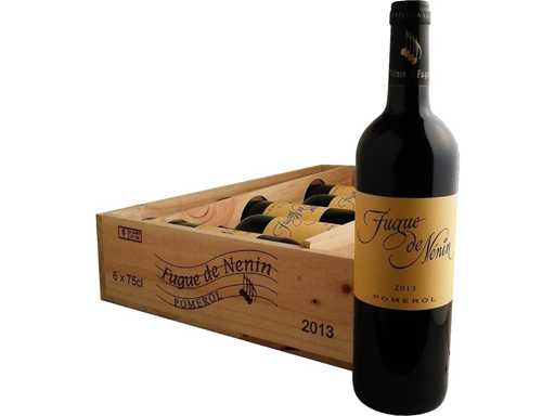 2013 - Cassa in legno Fugue de Nenin - Pomerol Grand Cru - Vino rosso (6x)
