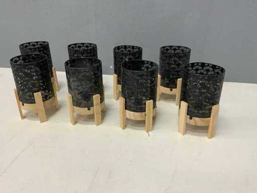 Lampă de masă cu lumină LED din lemn (8x)