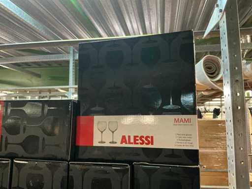 Lot of Alessi mami red wine glasses 2/per pack (25x)