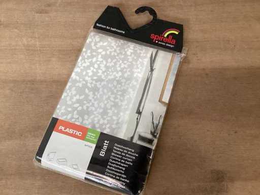 Biała zasłona prysznicowa Spirella Blatt 180x200 cm (26x)