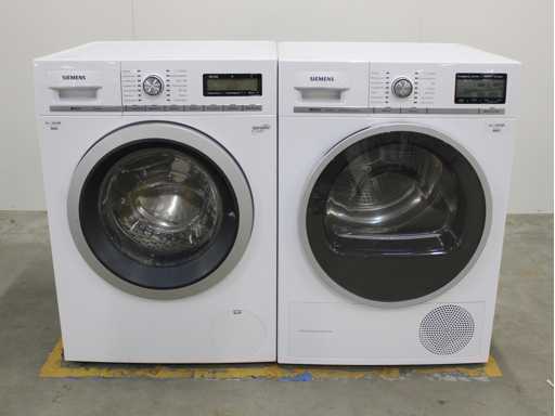 Siemens iQ800 iSensoric Waschmaschine & Siemens iQ800 iSensoric selbstreinigender Kondensator-Trockner