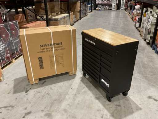 2025 - Silverstahl 14 Schubladen 344 Stück SI/533 Profline EP2415-2506 Werkzeugwagen