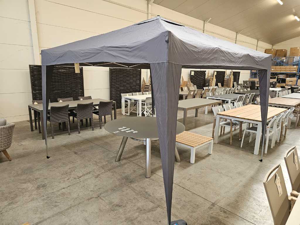 Marquee Alu Foldable Pavilion with Polyesther Fabric Grey