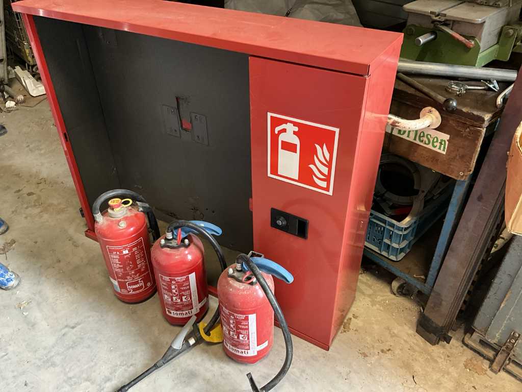 3 various fire extinguishers SOMATI
