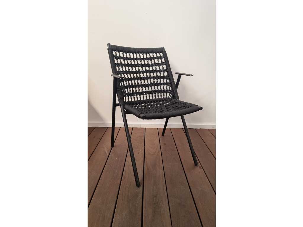 Furniture - 6x Piemonte rope armchair alu charcoal / rope black